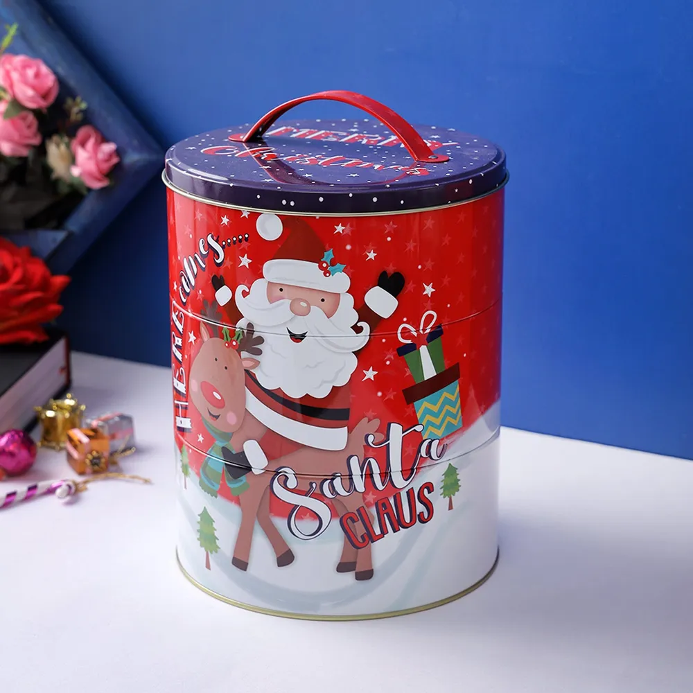 Santa Claus Large Christmas Red Storage Container