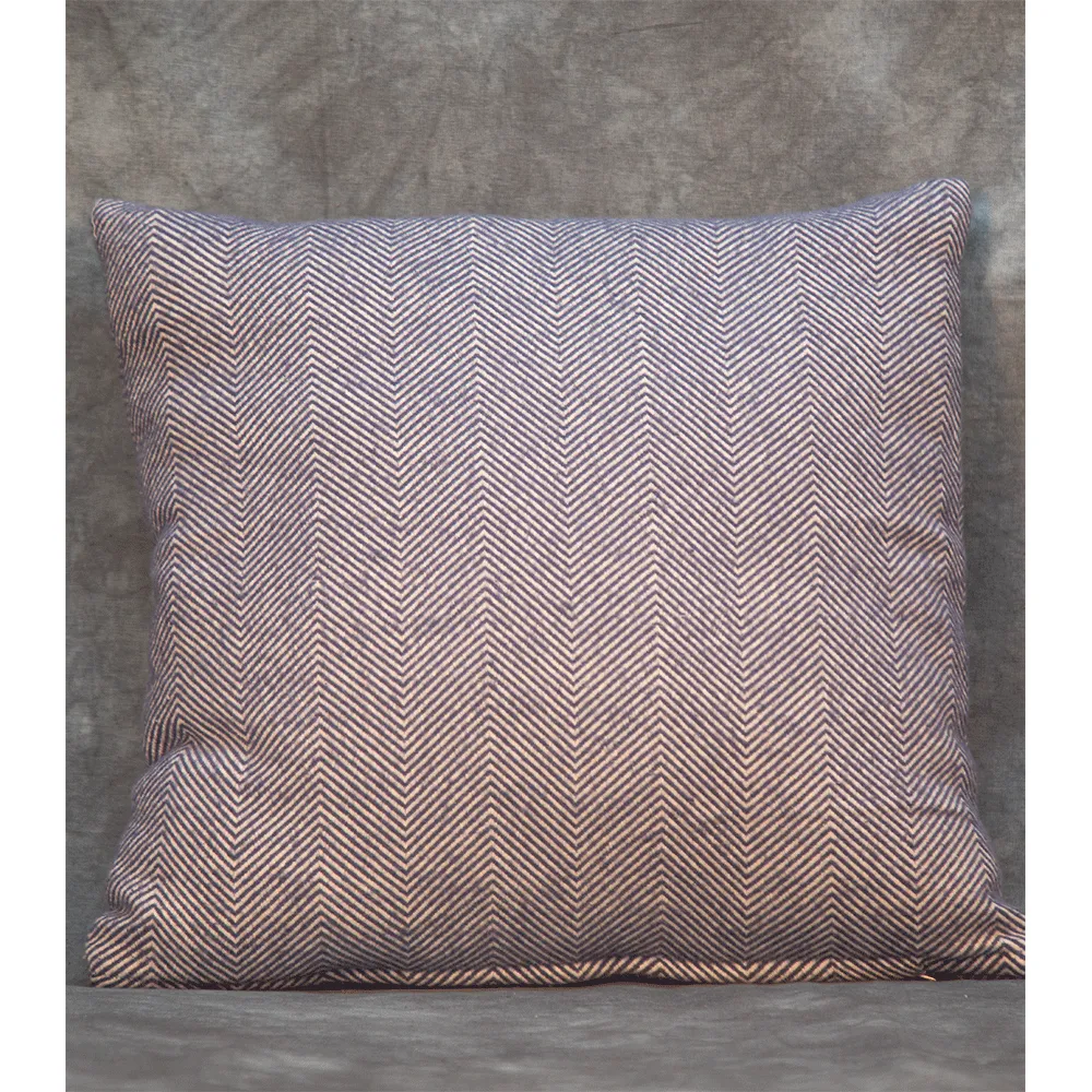 Sapphire Blue Brushed Herrginbone Cushion Cover