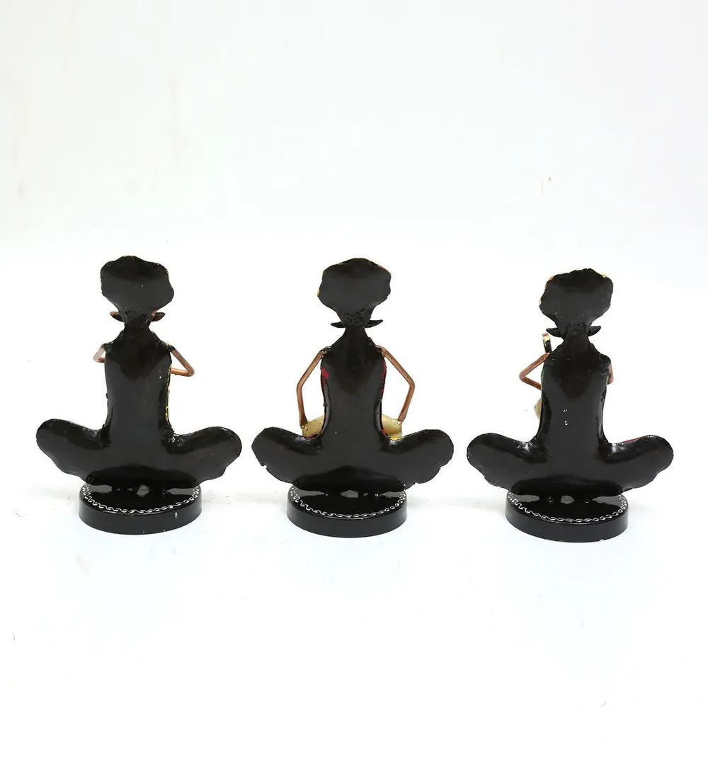 Sardar Musicians Metal Table Accent / Showpiece Set Of 3