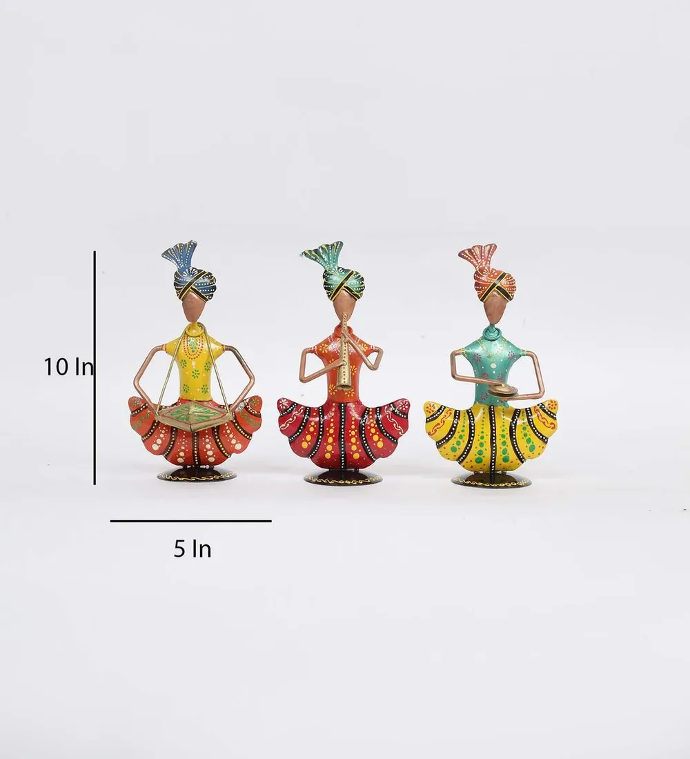 Sardar Sitting Man Mini Human Figurine / Showpiece Set of 3