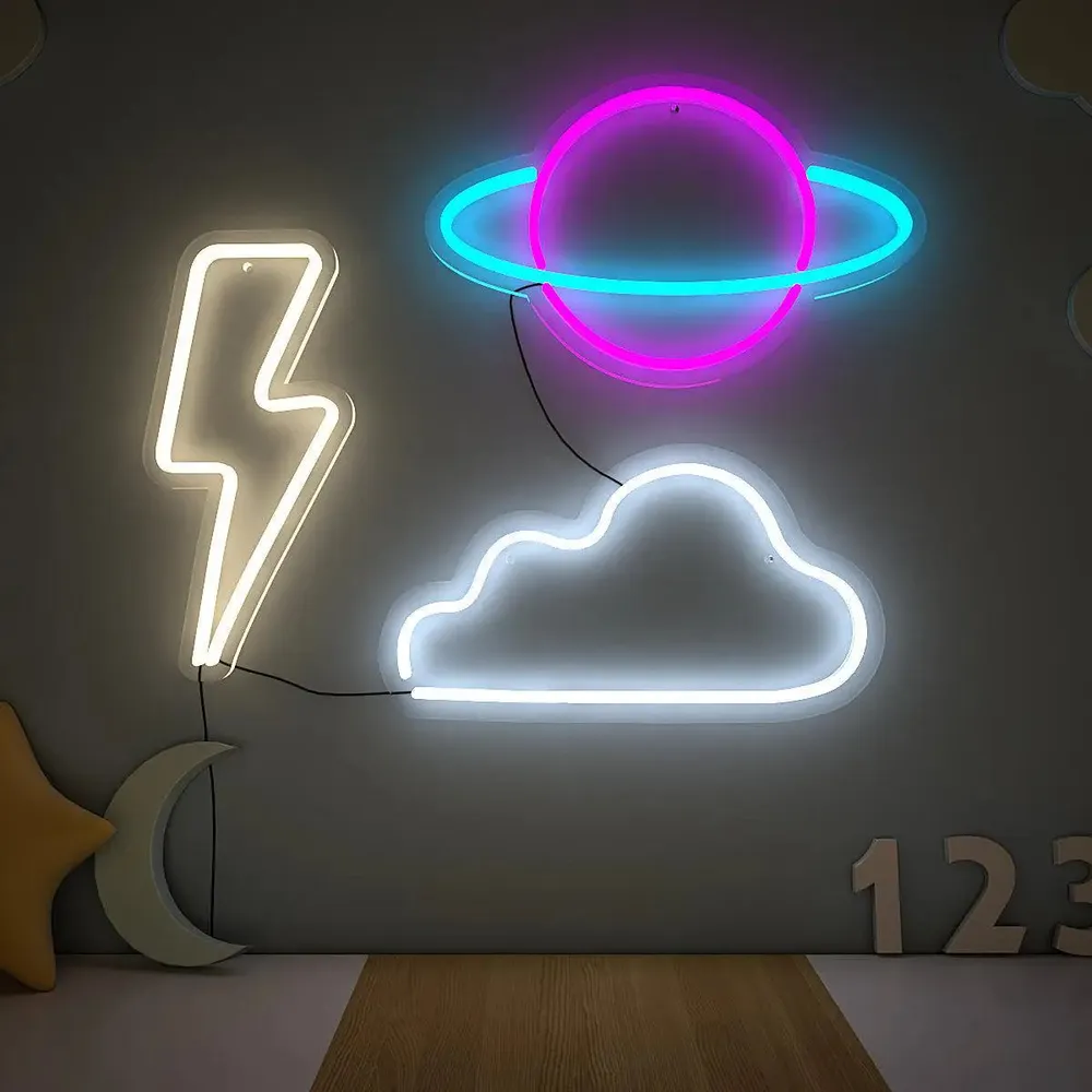 Saturn Plantet Space LED Neon Light- Set of 3