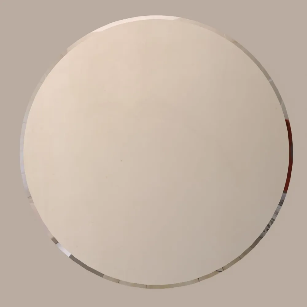 Scandinavian Frameless Beveled Circular Bathroom Mirror