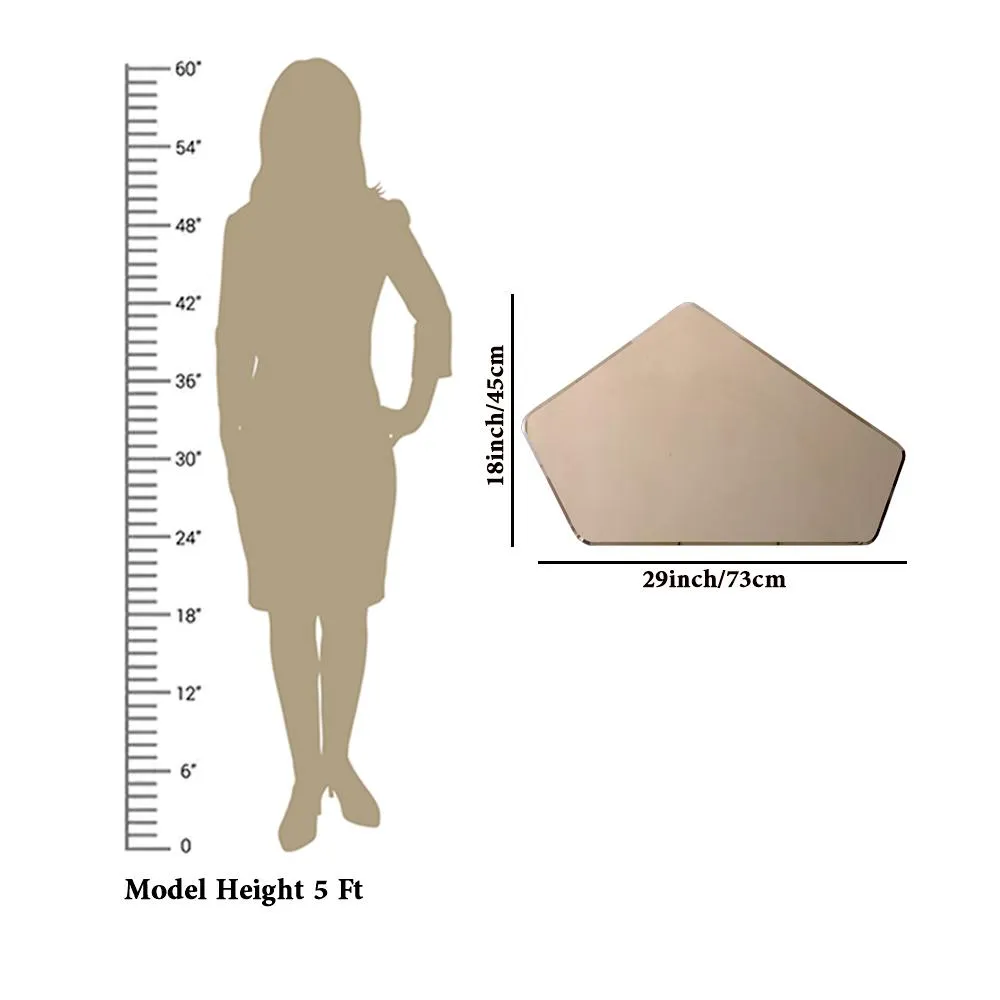 Scandinavian Frameless Beveled Geometrical Shaped Bathroom Mirror