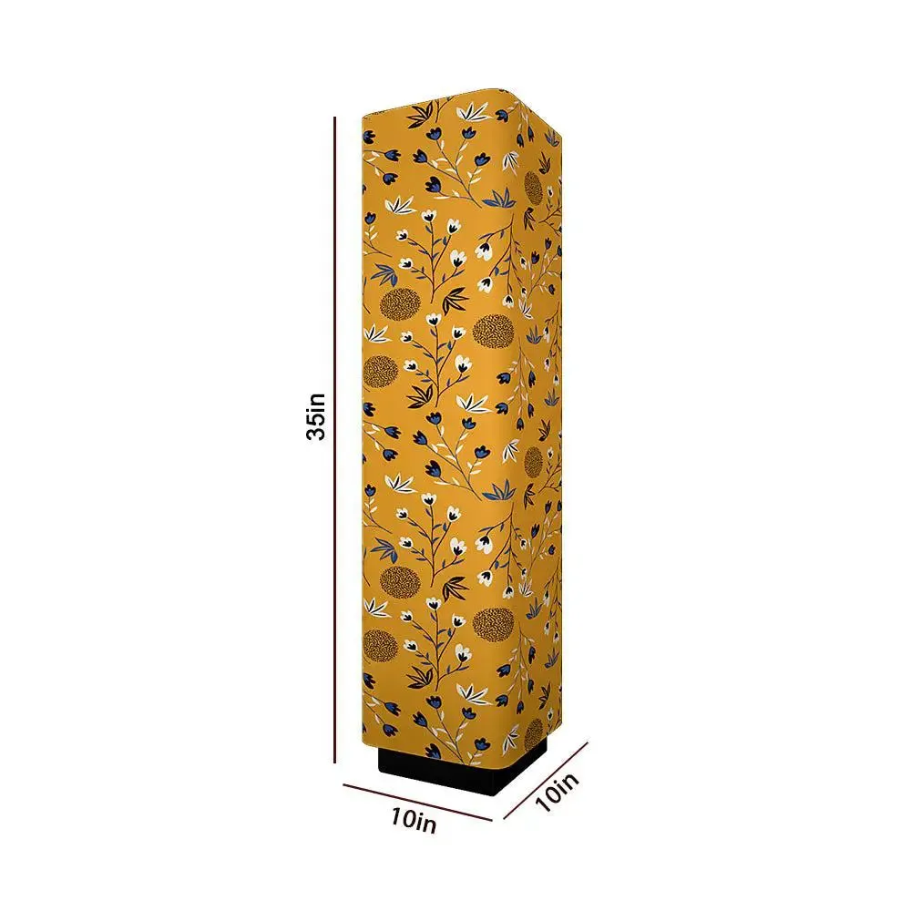 Scattered Floral Printed Rectangle Floor Lamp