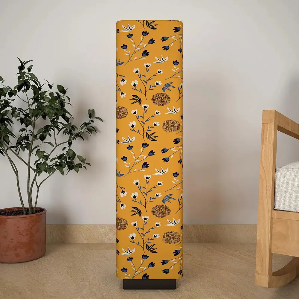 Scattered Floral Printed Rectangle Floor Lamp