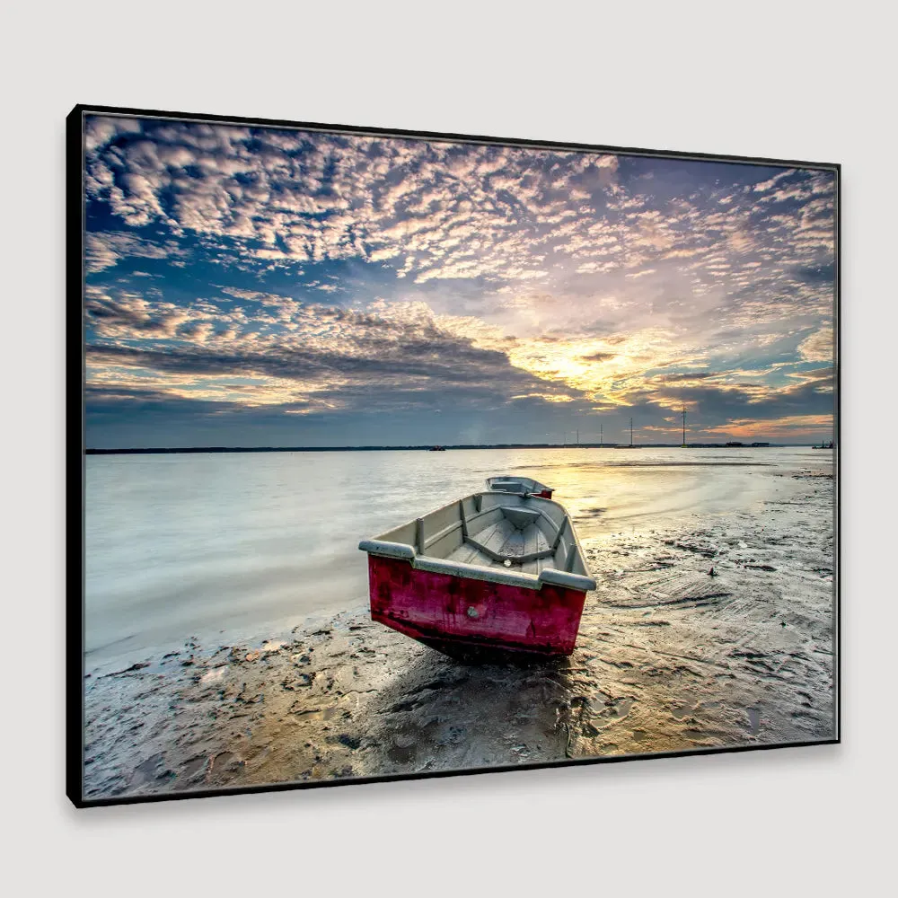 Scenic Lake View Framed Wall Art With Floating Frame