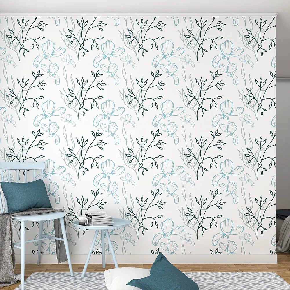 Self Adhesive Wallpaper in Designer Floral Strands