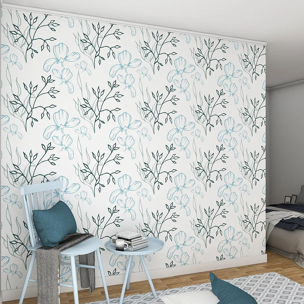 Self Adhesive Wallpaper in Designer Floral Strands