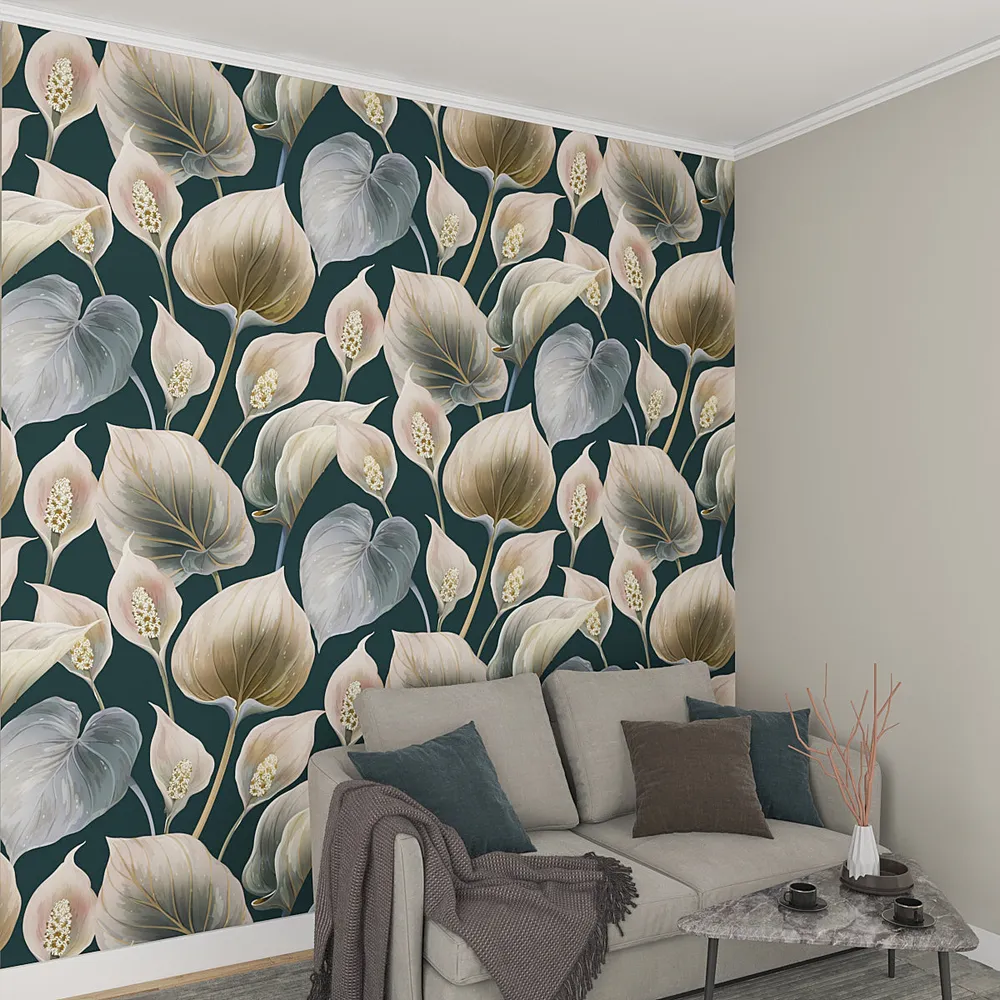 Self Adhesive Wallpaper in Tropical Leaves Design
