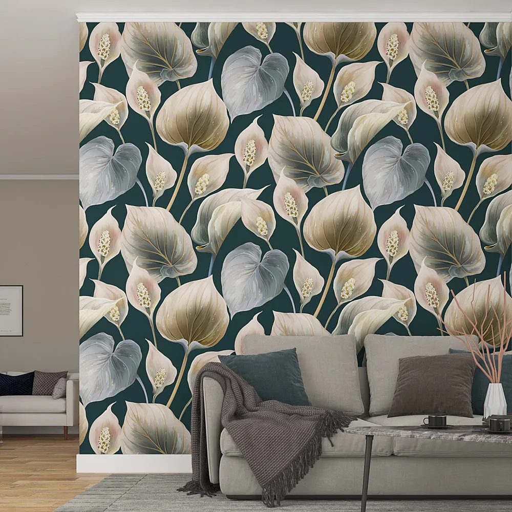 Self Adhesive Wallpaper in Tropical Leaves Design