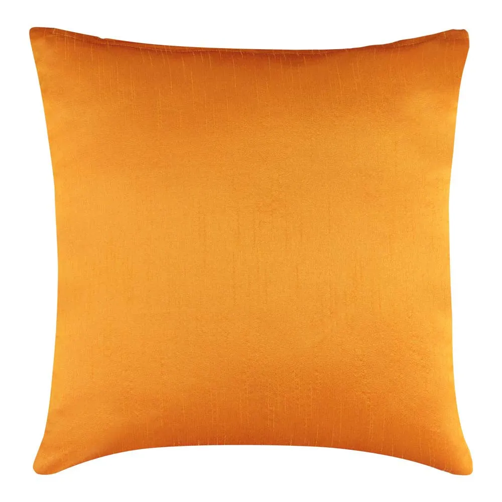 Sequins Work Polyester Yellow Decorative Cushion Cover