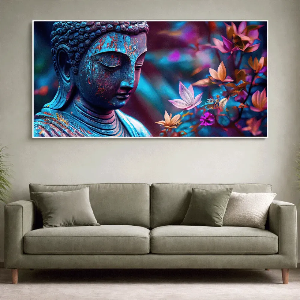 WallMantra Serene Buddha Canvas Wall Painting With Frame