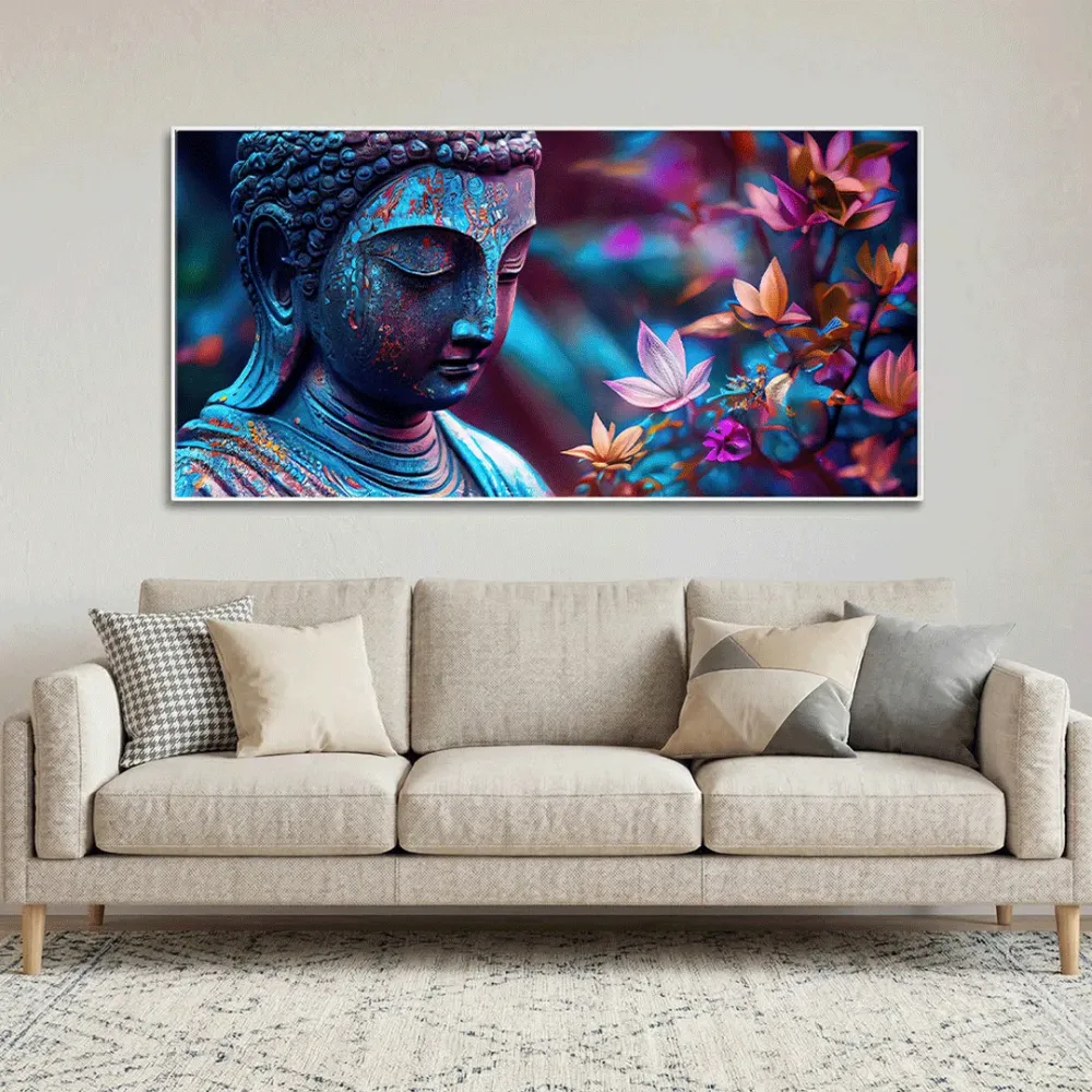 WallMantra Serene Buddha Canvas Wall Painting With Frame