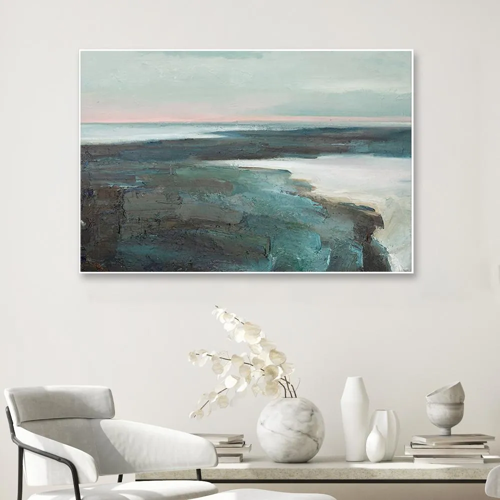 Serene Contemporary Wall Art Framed Wall Art With Floating Frame