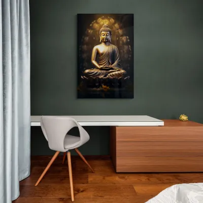 Serene Illumination Buddha Canvas Wall Painting