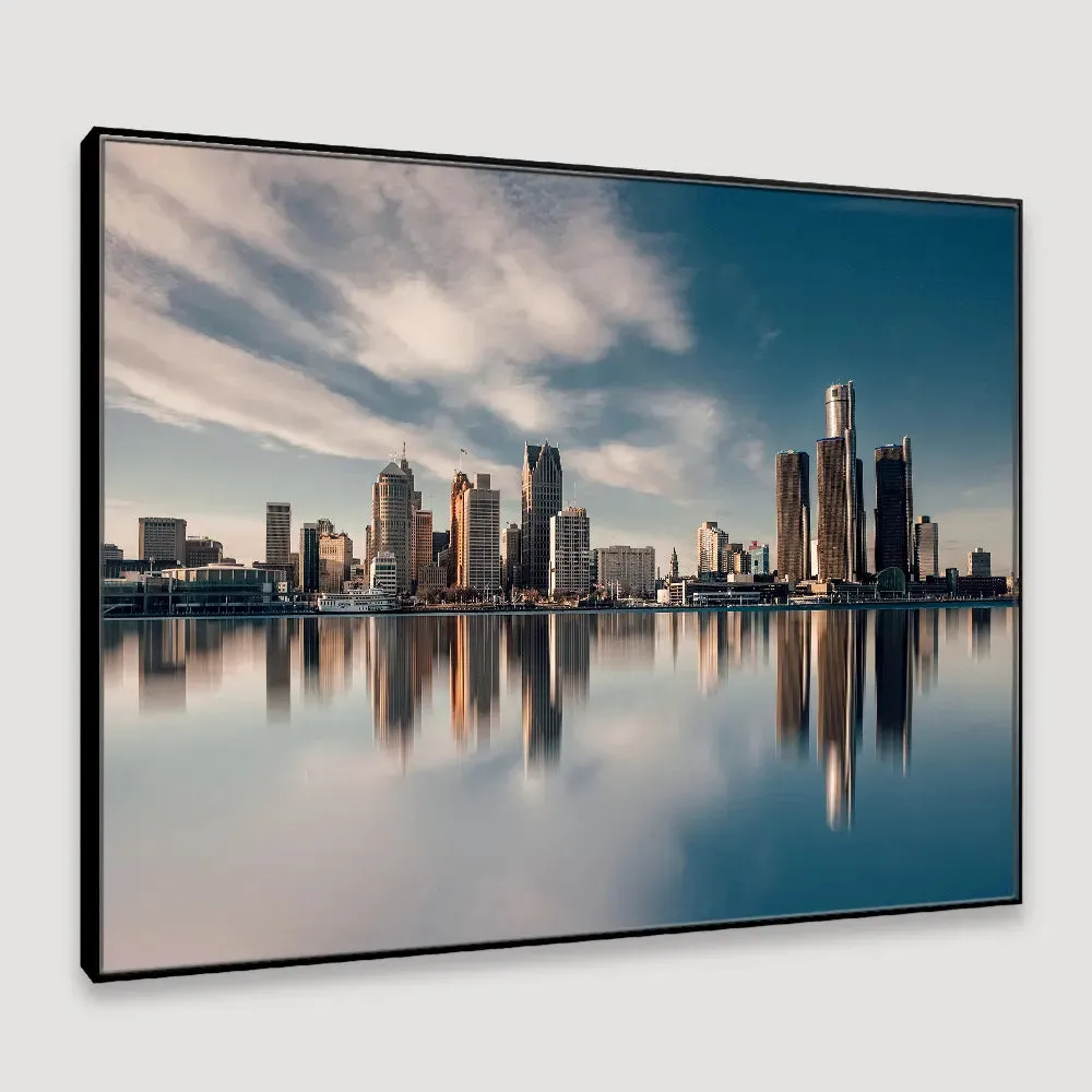 Serenity of the Skyscrapers Framed Wall Art With Floating Frame