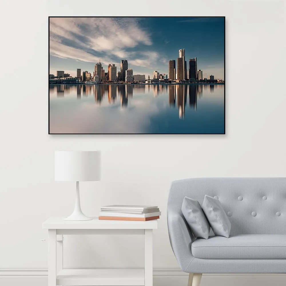Serenity of the Skyscrapers Framed Wall Art With Floating Frame