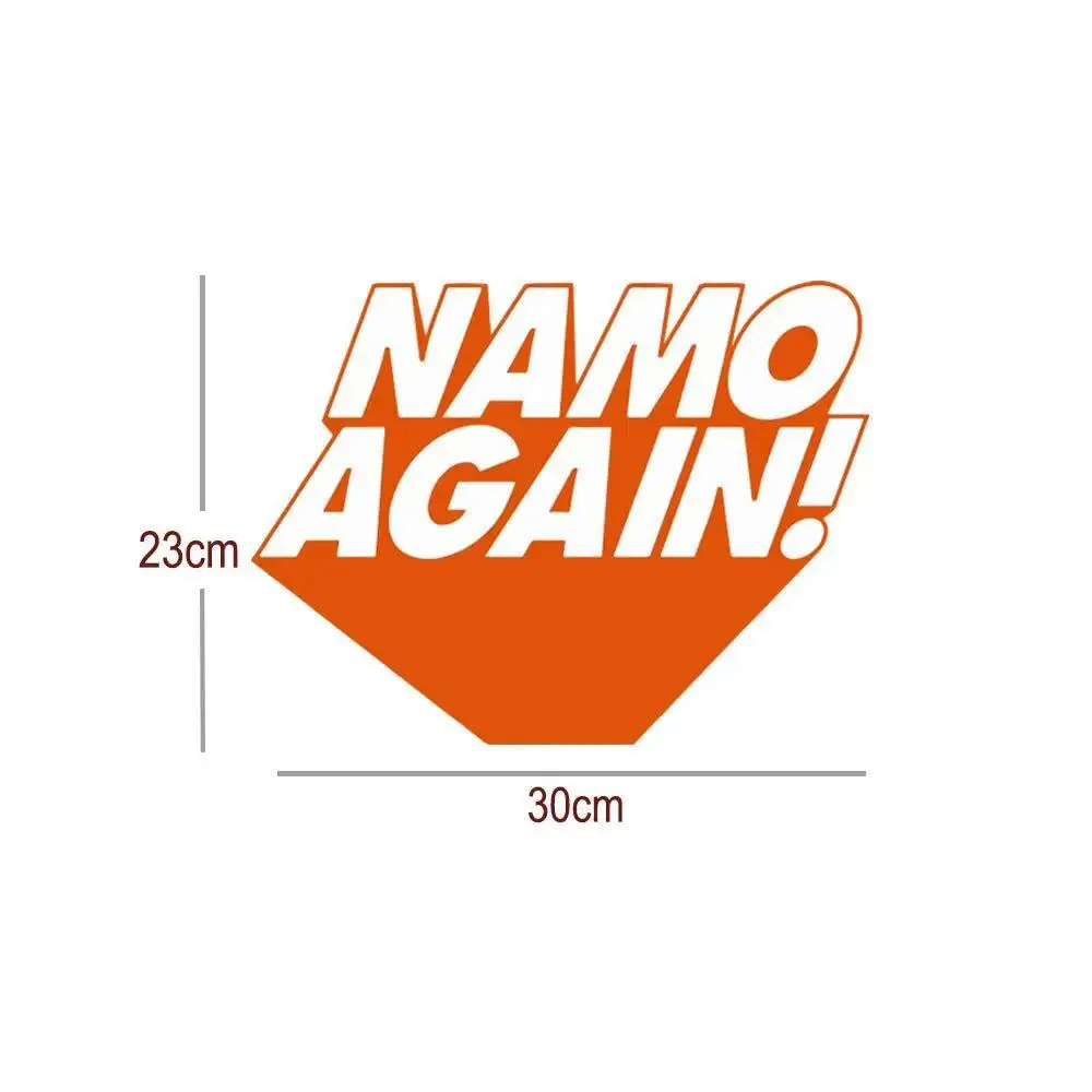Set of 10 Namo Again Car Sticker/Self Adhesive Peel and Stick DIY Vinyl Car Graphics/Fits All Cars / 30 cm x 23 cm