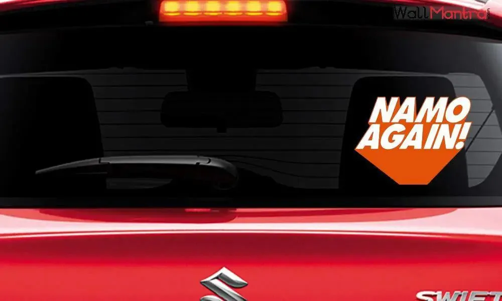Set of 10 Namo Again Car Sticker/Self Adhesive Peel and Stick DIY Vinyl Car Graphics/Fits All Cars / 30 cm x 23 cm
