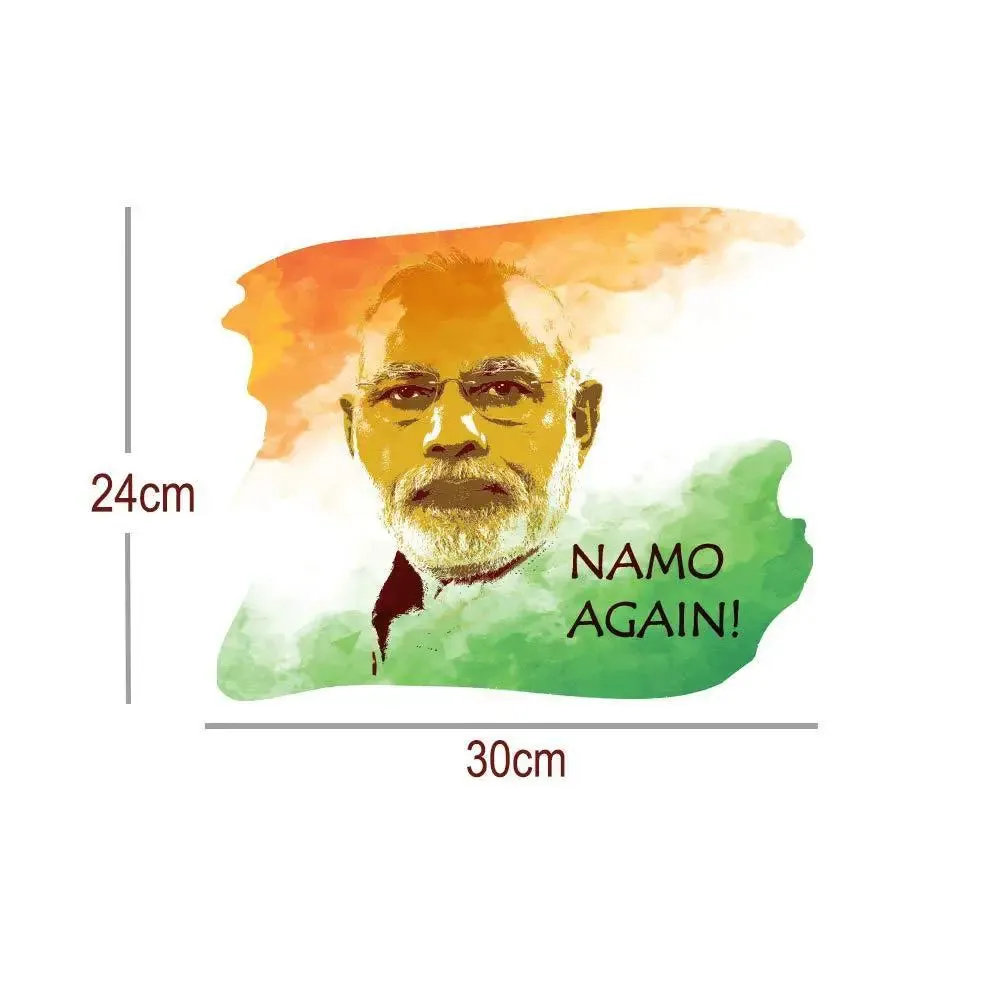 Set of 10 Namo Again Narendra Modi Car Sticker/Self Adhesive Peel and Stick DIY Vinyl Car Graphics/Fits All Cars / 30 cm x 24 cm