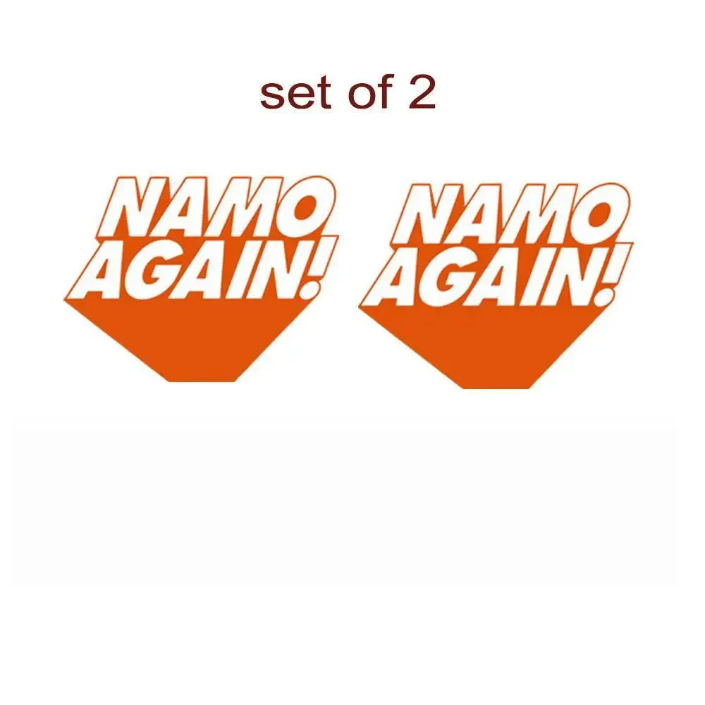Set of 2 Namo Again Car Sticker/Self Adhesive Peel and Stick DIY Vinyl Car Graphics/Fits All Cars / 30 cm x 23 cm