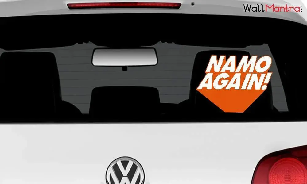 Set of 2 Namo Again Car Sticker/Self Adhesive Peel and Stick DIY Vinyl Car Graphics/Fits All Cars / 30 cm x 23 cm