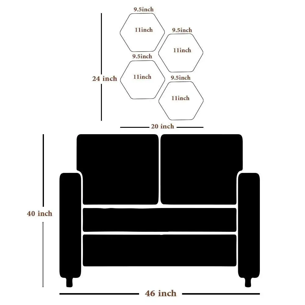 Set of 4 Beautiful Design With Motivation Quote Hexagon Shape Canvas Wall Painting