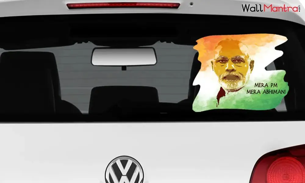 Set of 5 Namo Again Narendra Modi Car Sticker/Self Adhesive Peel and Stick DIY Vinyl Car Graphics/Fits All Cars / 30 cm x 24 cm