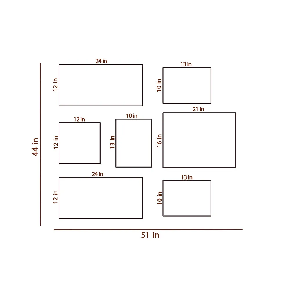 Set Of 7 Frame Sets Of Ancient Heritage Temples Of India