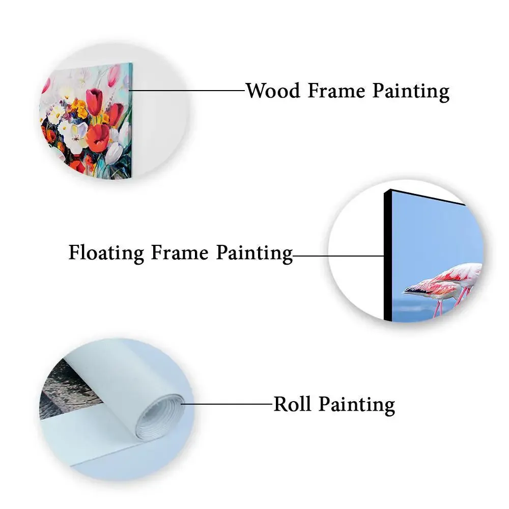 Seven Galloping Horses Canvas Painting With Frame