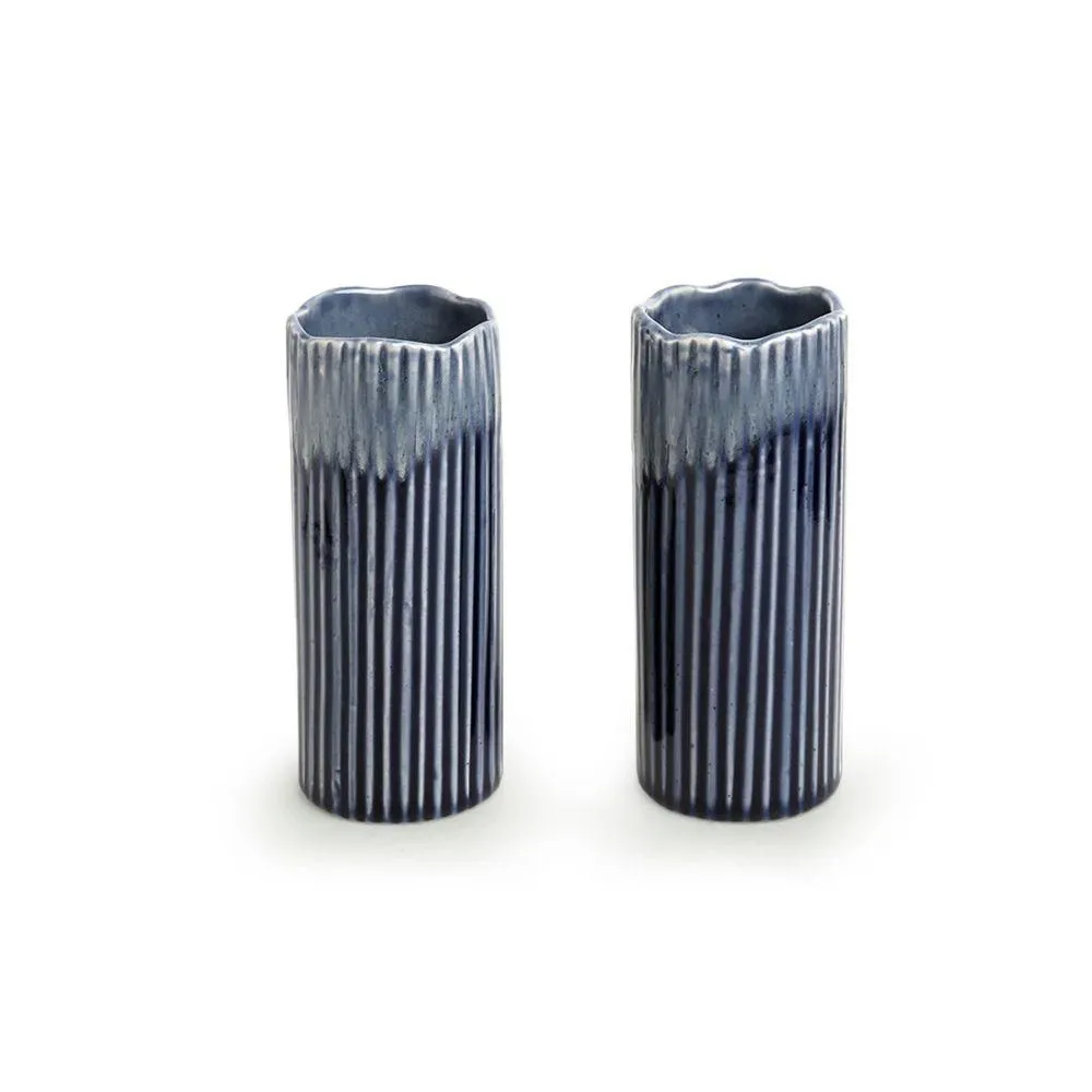 Shades Of Blue Modern Vase (Set of 2)