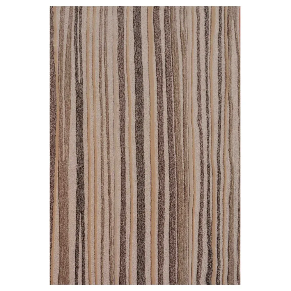 Shades Of Brown Basic Striped Tufted Area Carpet 3X5ft