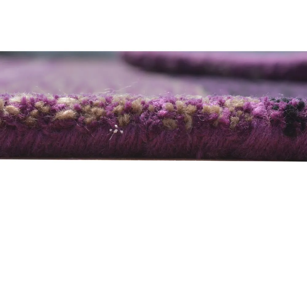 Shades Of Pink & Purple Striped Tufted Area Carpet 3X5ft