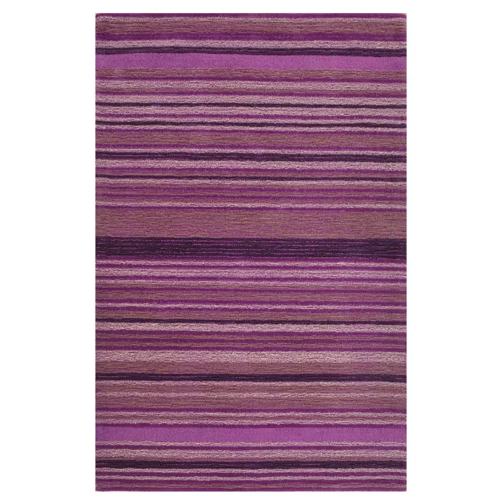 Shades Of Pink & Purple Striped Tufted Area Carpet 3X5ft