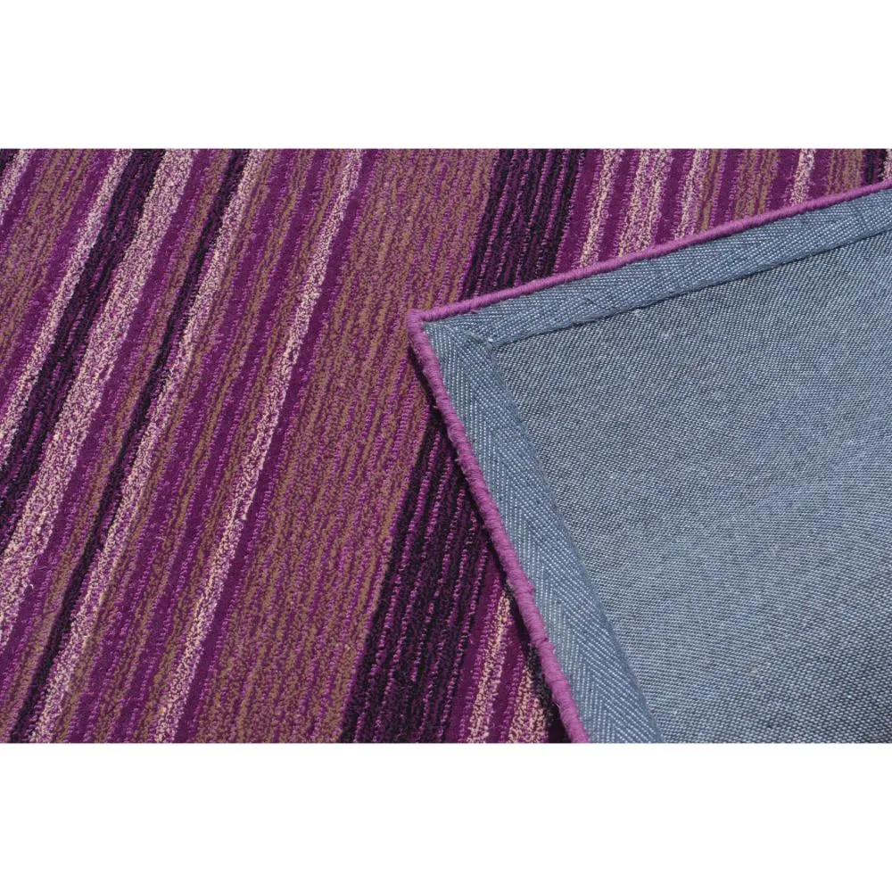 Shades Of Pink & Purple Striped Tufted Area Carpet 3X5ft