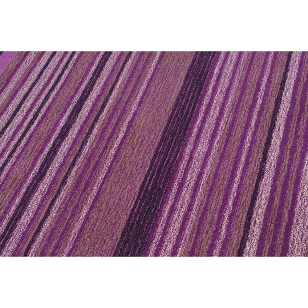 Shades Of Pink & Purple Striped Tufted Area Carpet 3X5ft