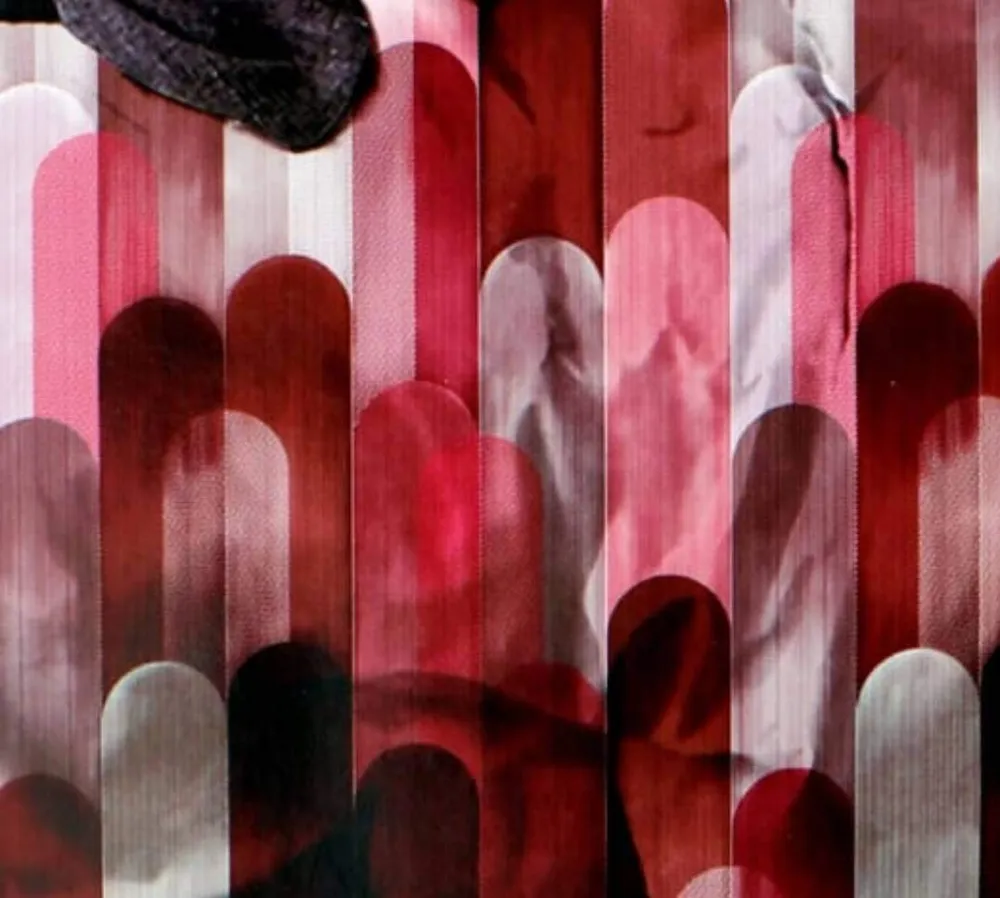 Shades of Red Designer Digital Print Double Bedsheet (Multicolor)