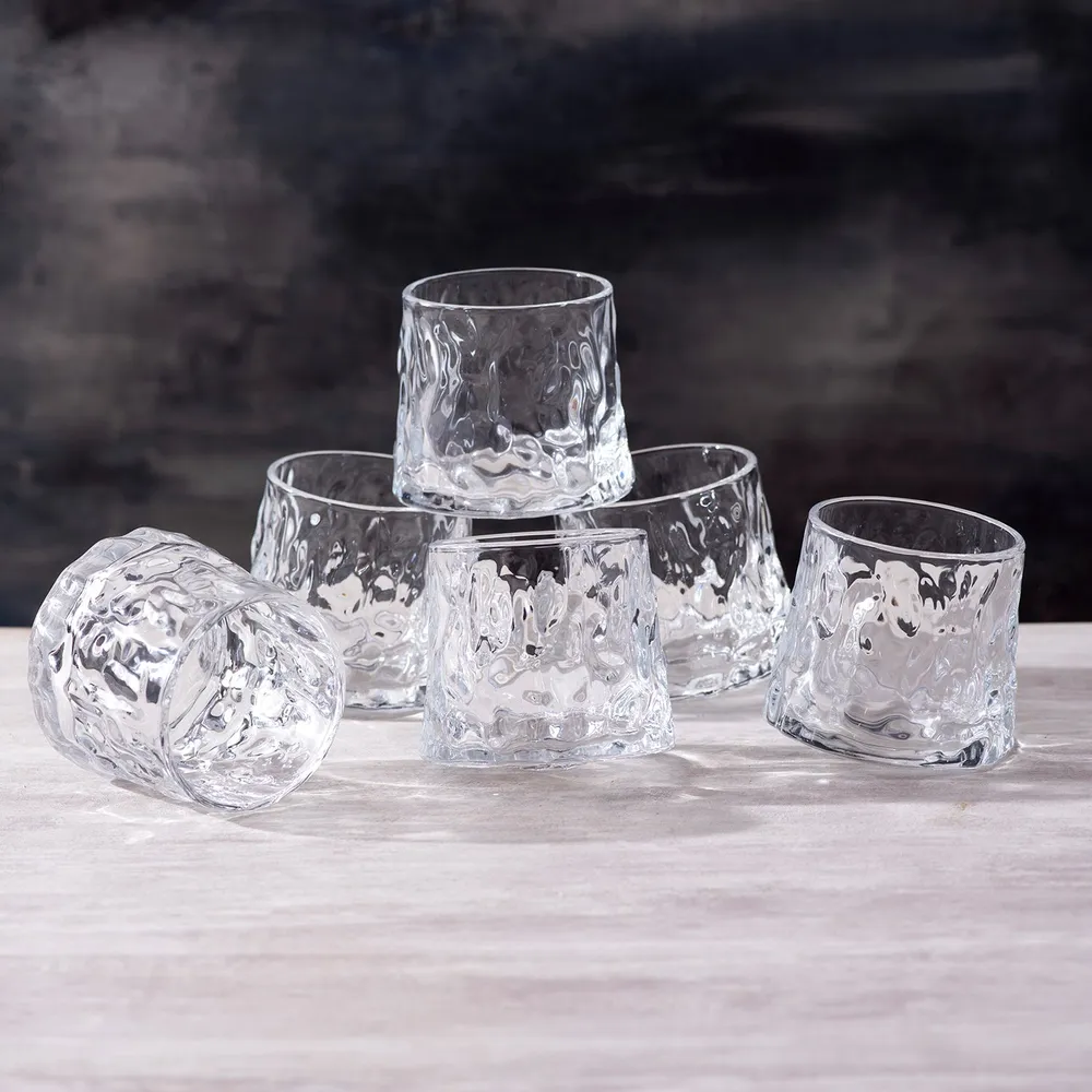 Sheer Decorative Scotch Glasses Set Of 6