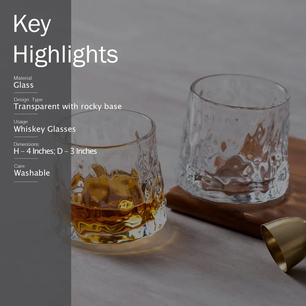 Sheer Decorative Scotch Glasses Set Of 6