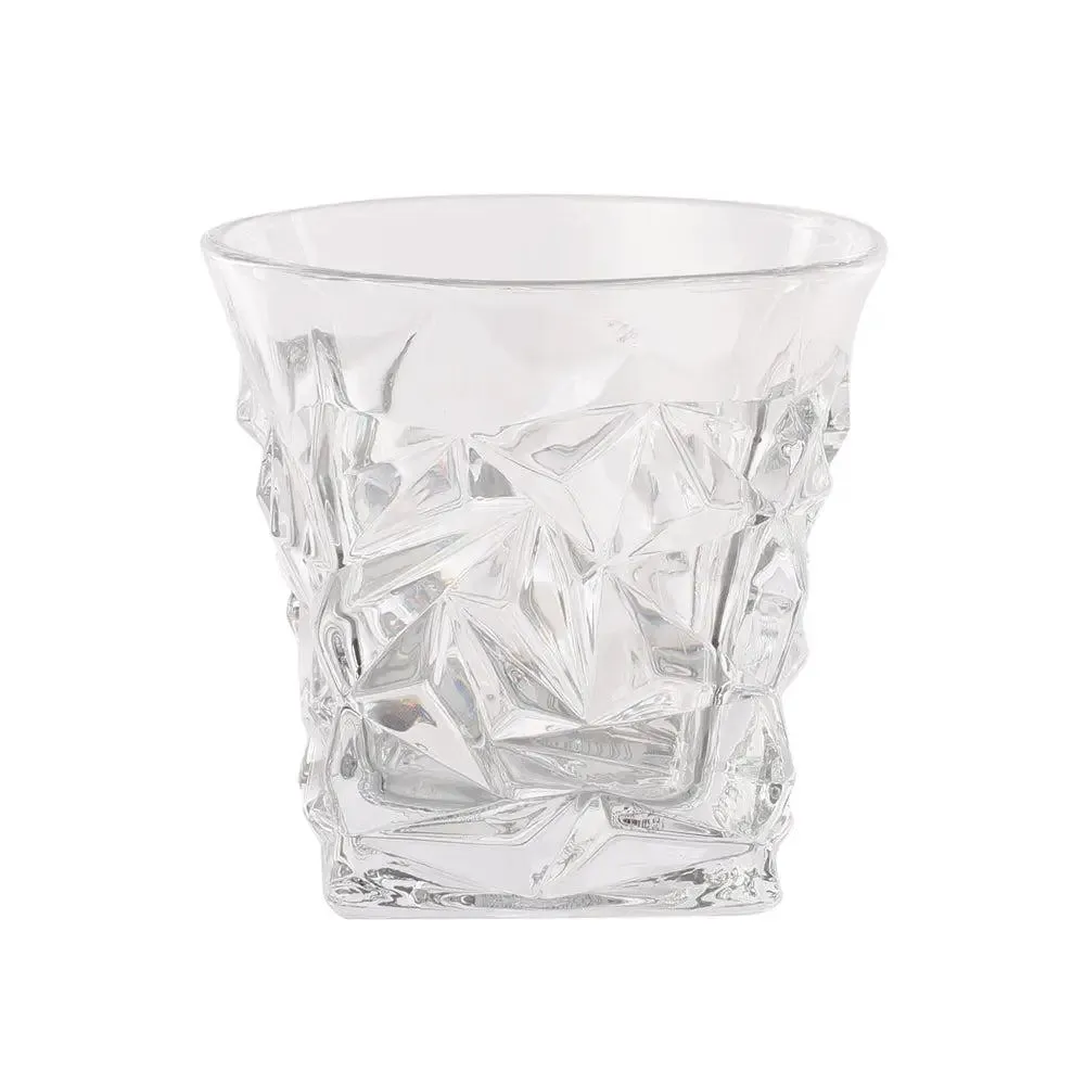 Sheer Diamond Cut Designer Whiskey Glasses Of 6