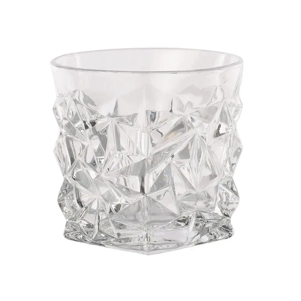 Sheer Diamond Cut Designer Whiskey Glasses Of 6