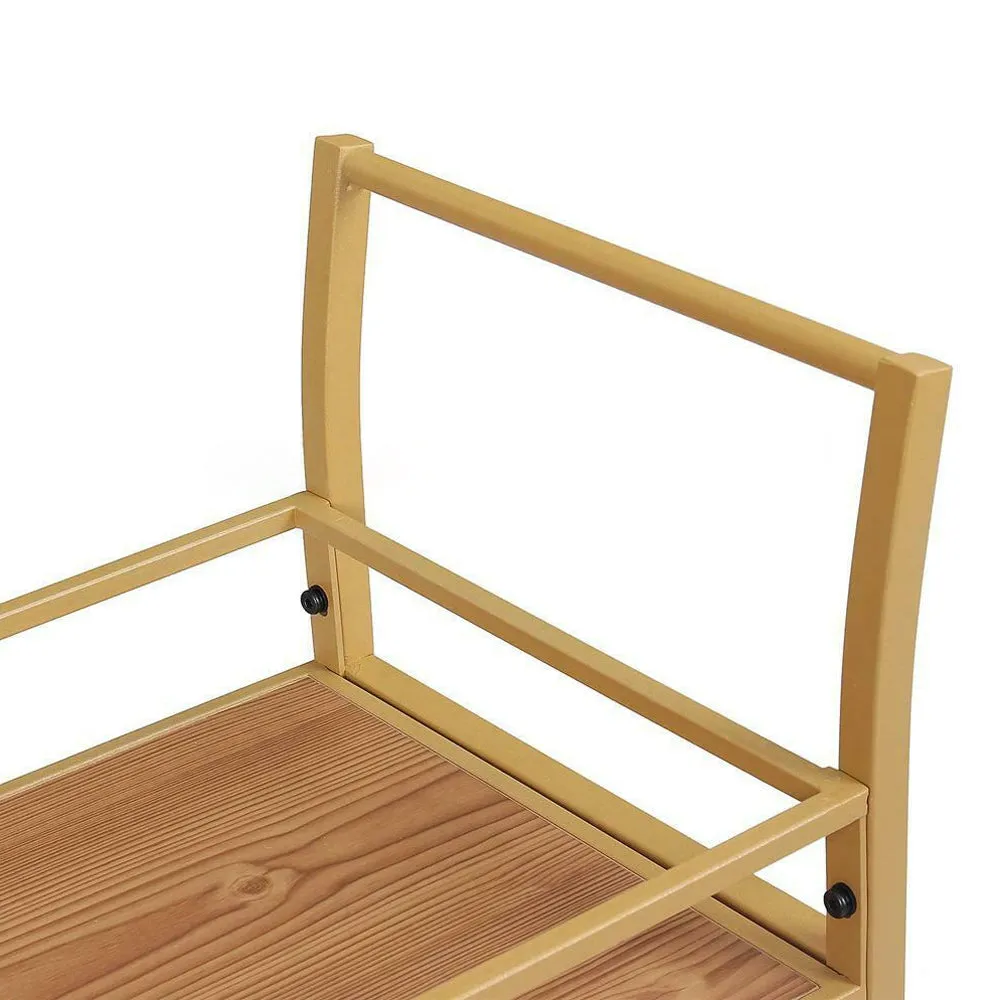 Sheer Golden Shine Metal Bar Trolley