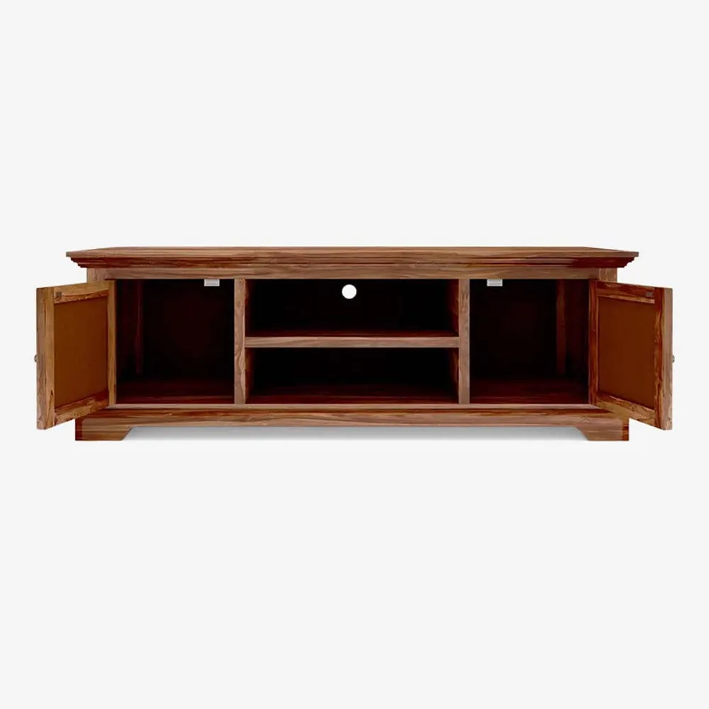 Sheesham Wood Contemporray Pattern TV Unit