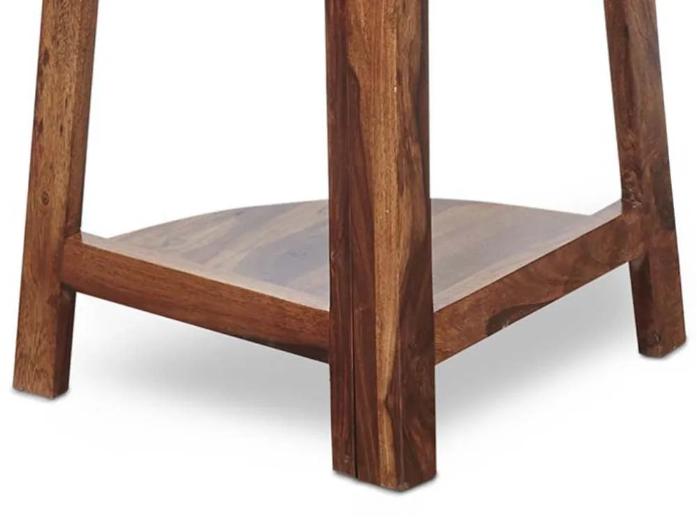 Sheesham Wood Designer Corner Bookshelf