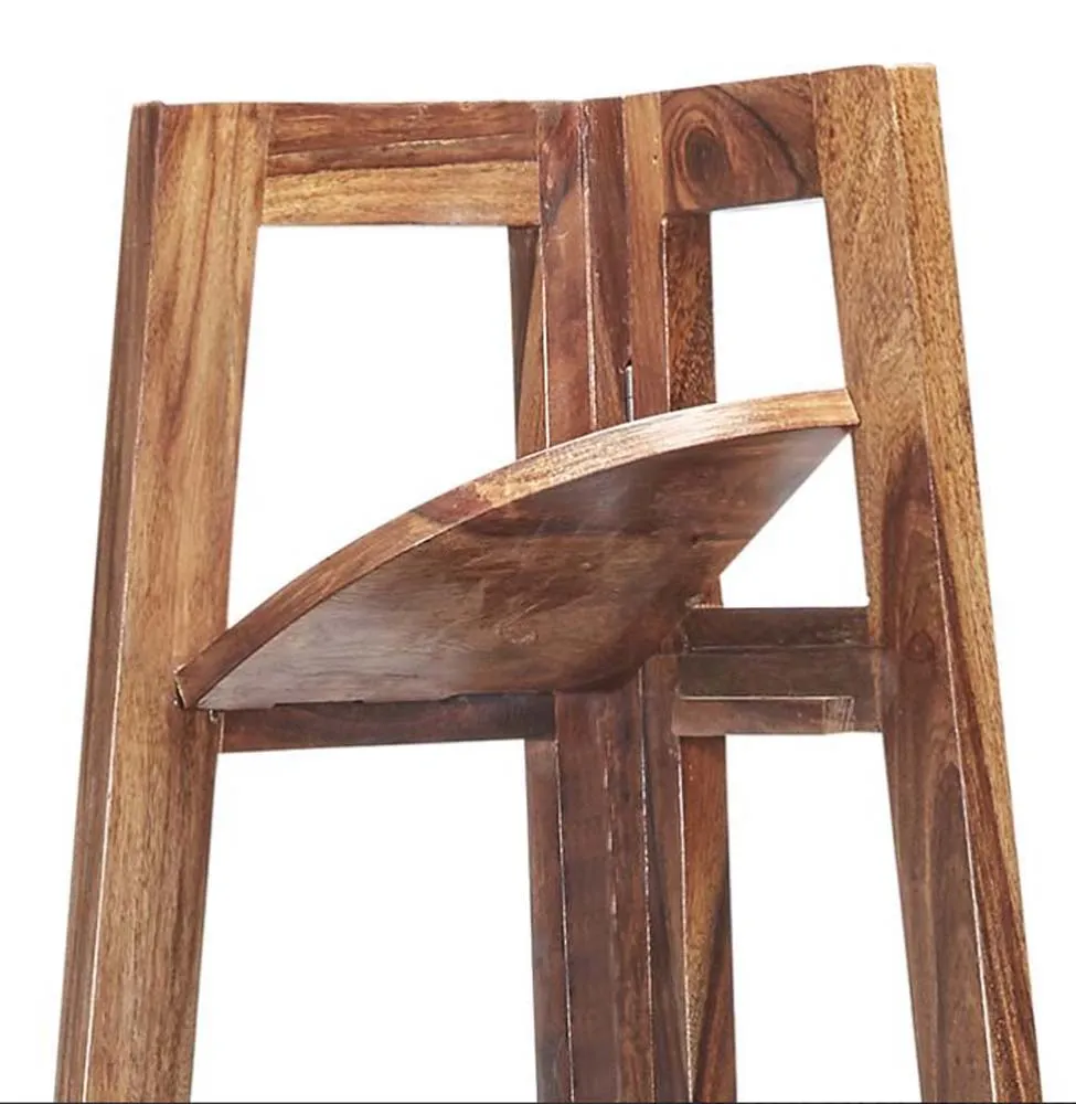 Sheesham Wood Designer Corner Bookshelf