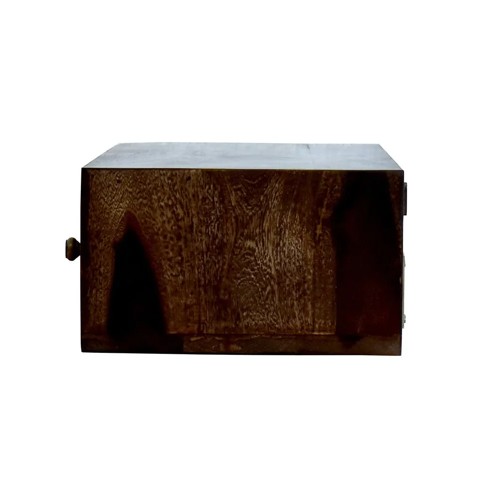 Sheesham Wood Double Drawer Dark Walnut TV Unit/Cabinet
