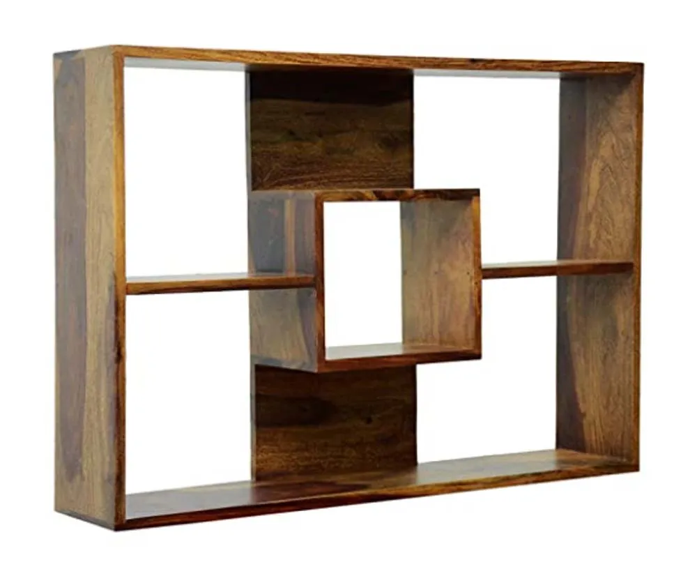 Sheesham Wood Modern Decorative Wall Shelf