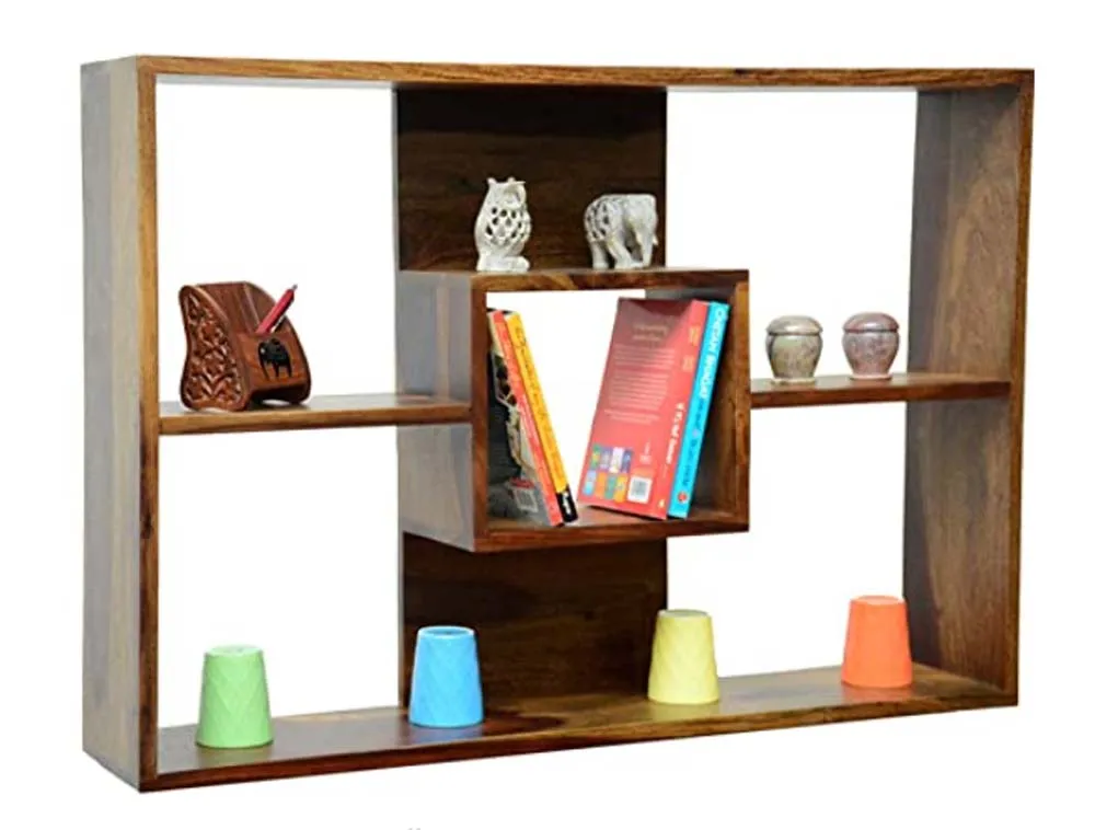 Sheesham Wood Modern Decorative Wall Shelf