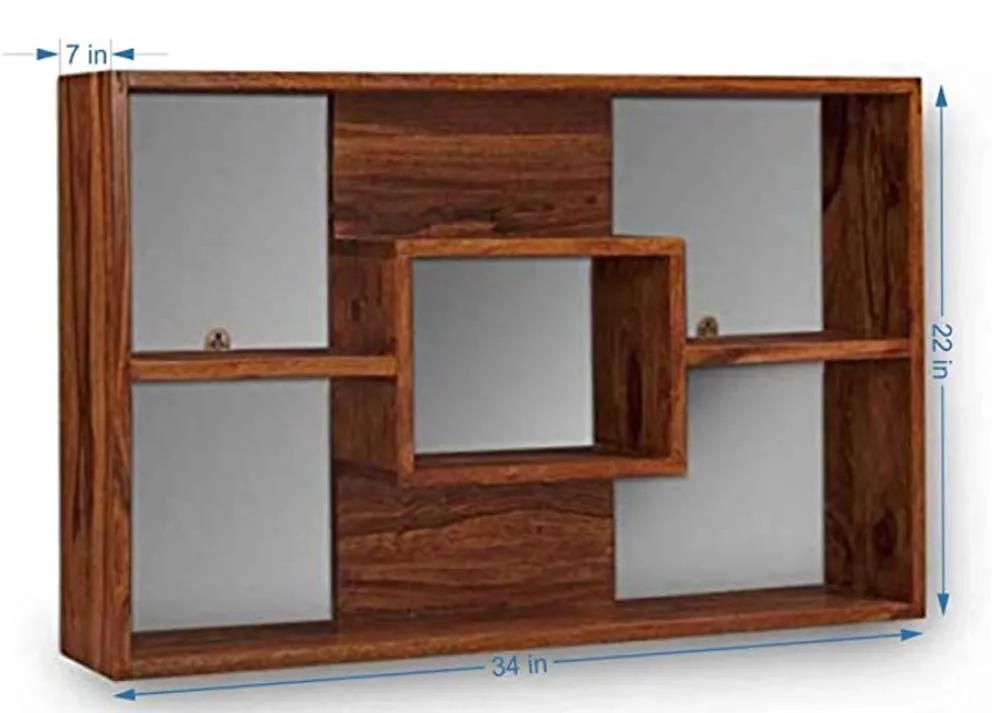 Sheesham Wood Modern Decorative Wall Shelf