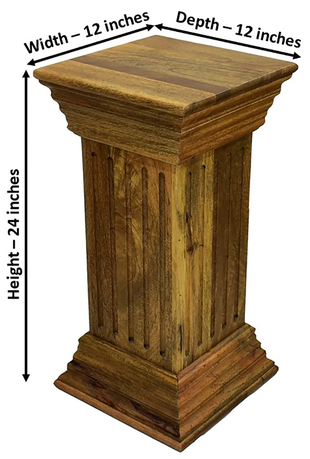 Sheesham Wood Natural Teak Multipurpose Pillar/ Lamp Stand Single Piece